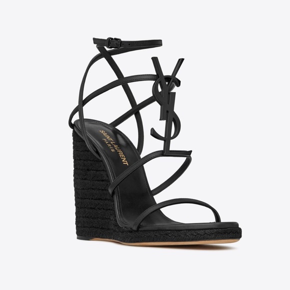 Saint Laurent Cassandra Wedge - size 40.5 - Picture 1 of 9